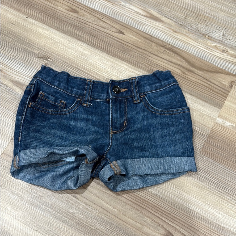The Children's Place Blue Denim Shorts with Cuffed Hem